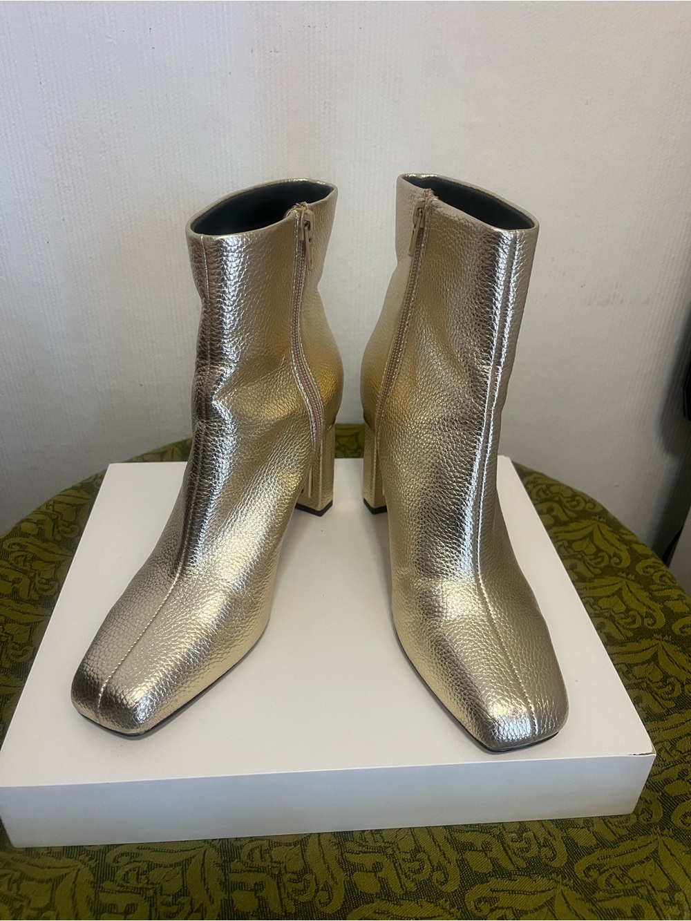 Katy Perry Collections Metallic Gold Ankle Booties